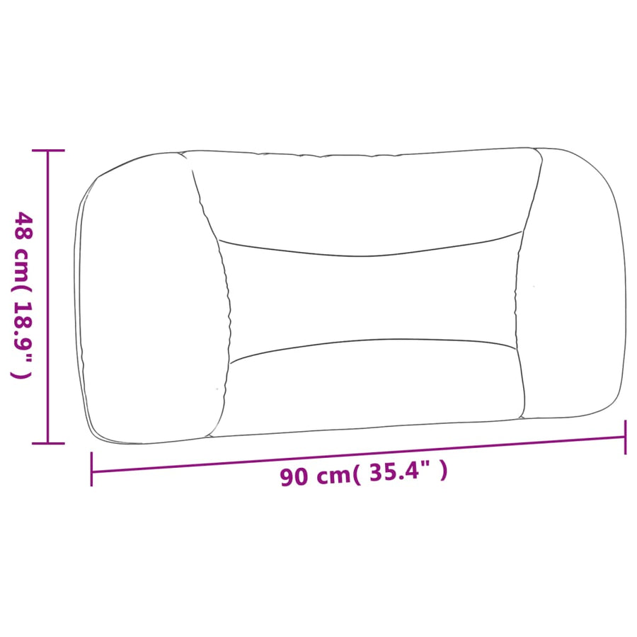 Hoofdbordkussen Stof Blauw 90 cm