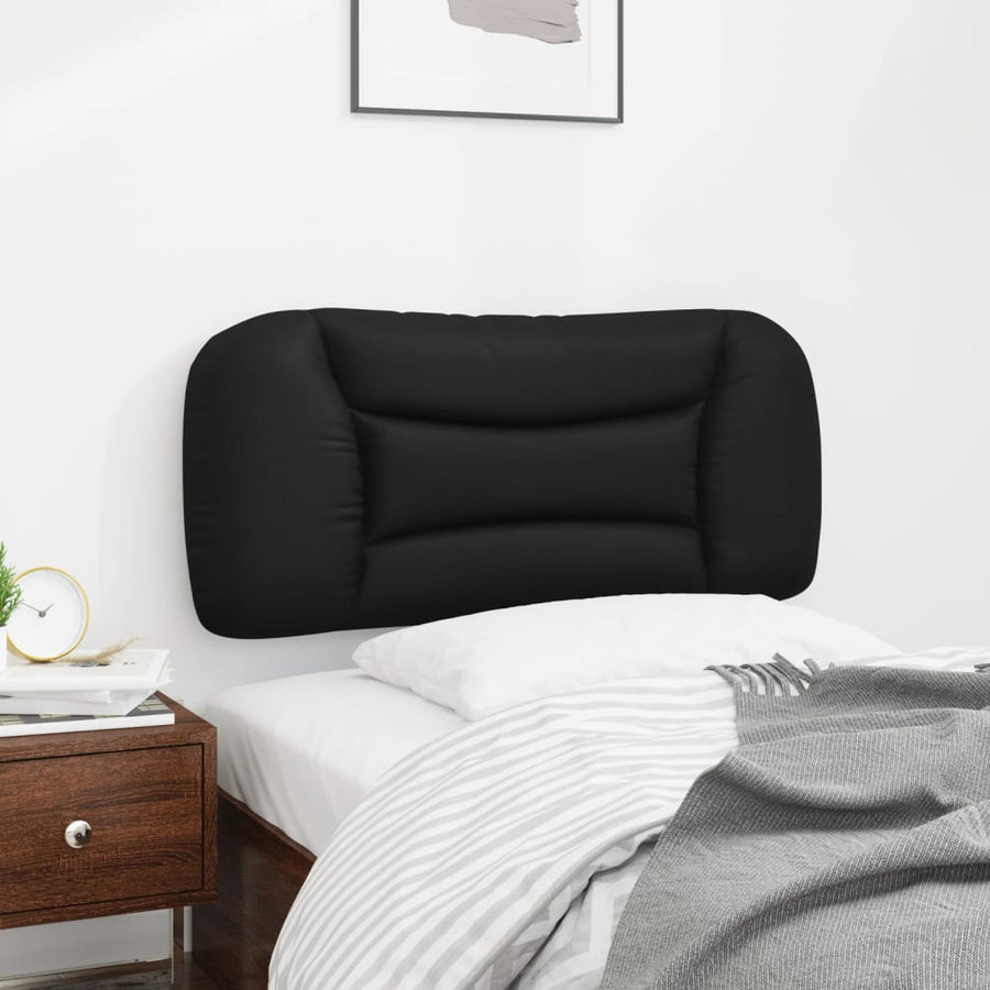 Hoofdbordkussen Kunstleer Zwart 90 cm