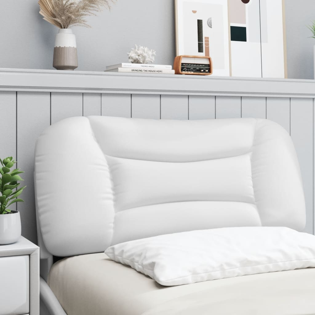 Hoofdbordkussen Kunstleer Wit 90 cm