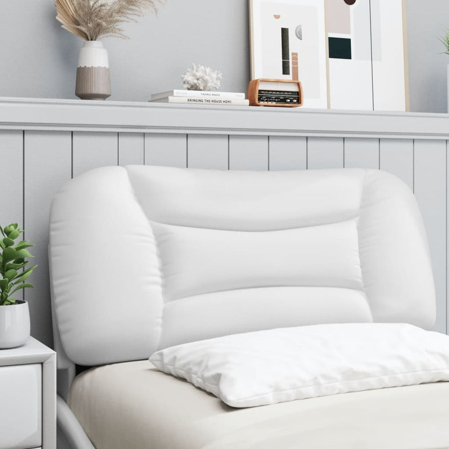 Hoofdbordkussen Kunstleer Wit 90 cm