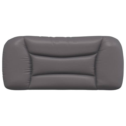 Hoofdbordkussen Kunstleer Grijs 90 cm