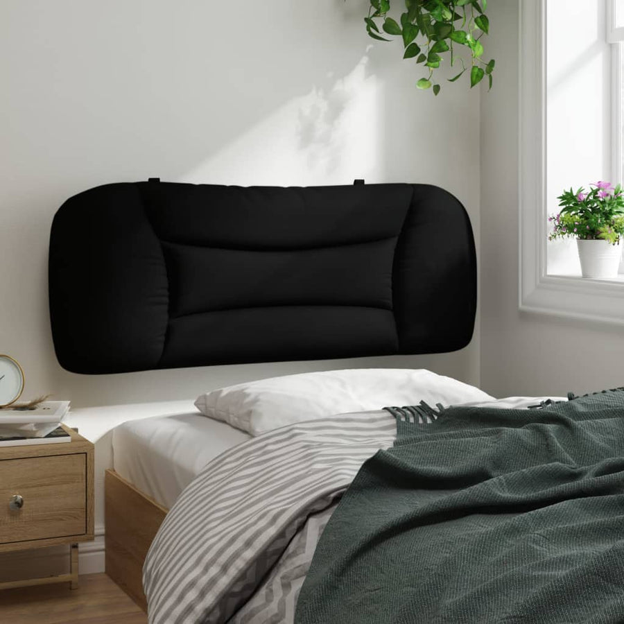 Hoofdbordkussen Stof Zwart 100 cm