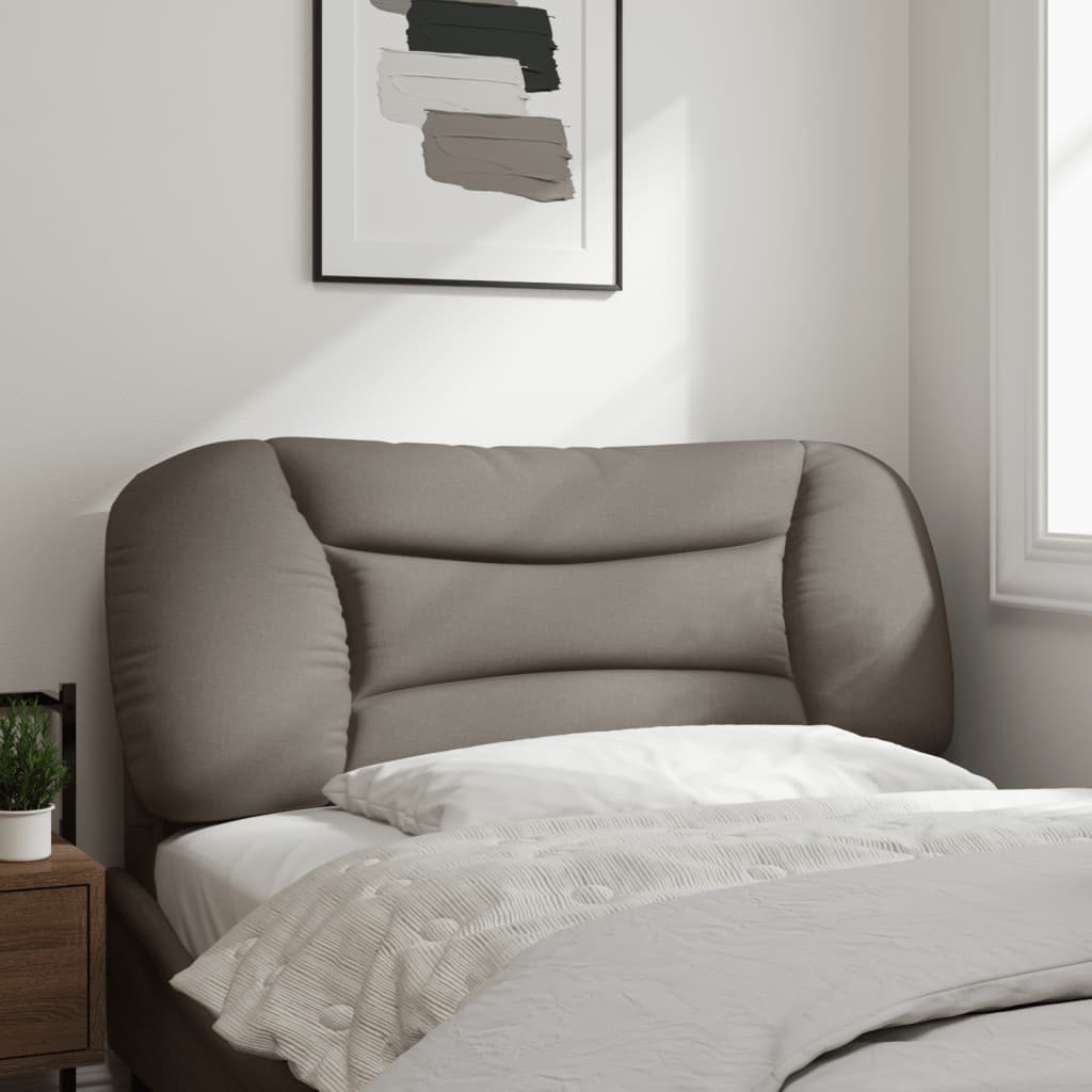 Hoofdbordkussen 100 cm stof taupe 100 cm Taupe
