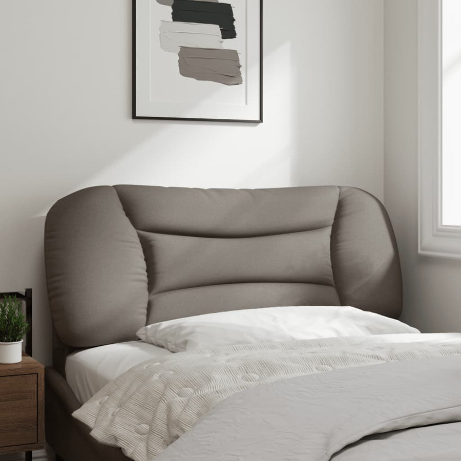 Hoofdbordkussen 100 cm stof taupe 100 cm Taupe