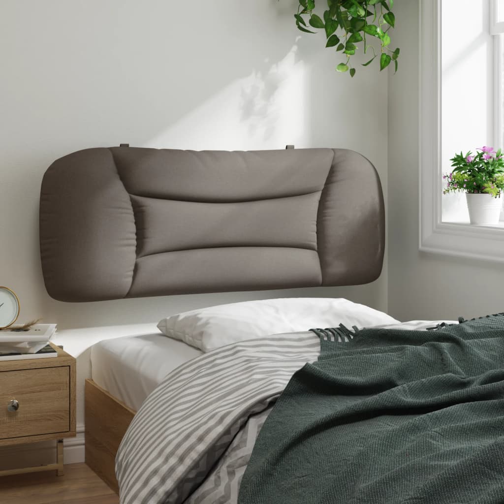 Hoofdbordkussen 100 cm stof taupe 100 cm Taupe