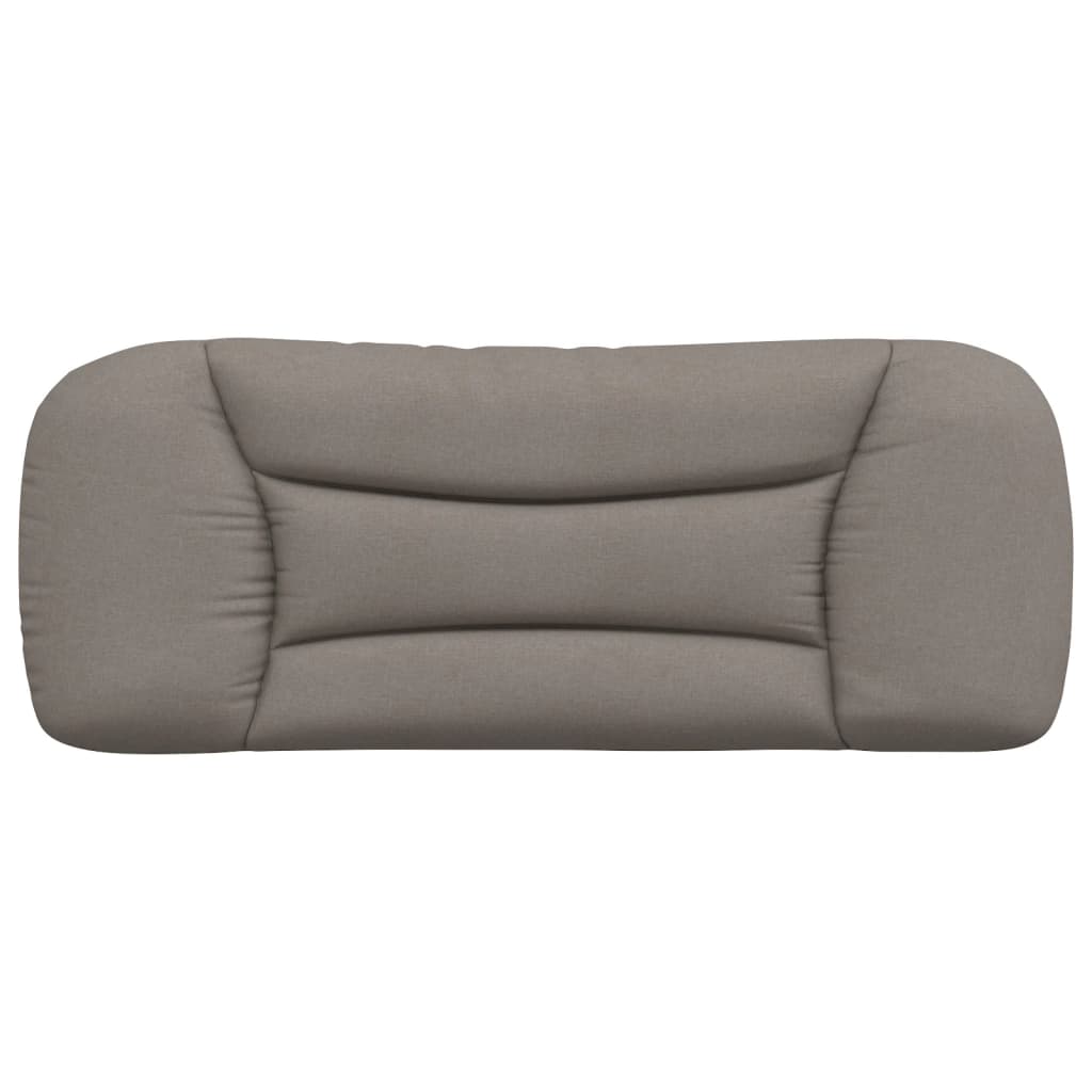 Hoofdbordkussen 100 cm stof taupe 100 cm Taupe