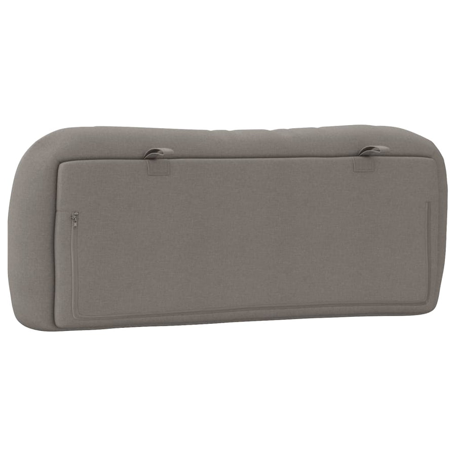 Hoofdbordkussen 100 cm stof taupe 100 cm Taupe