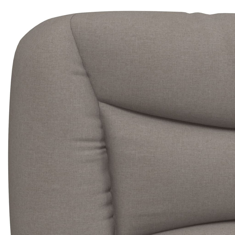 Hoofdbordkussen 100 cm stof taupe 100 cm Taupe