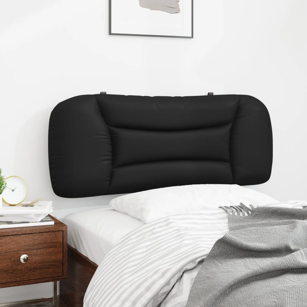 Hoofdbordkussen Kunstleer Zwart 100 cm