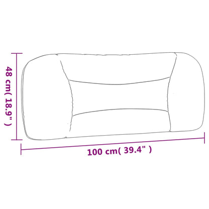 Hoofdbordkussen 100 cm kunstleer bruin 100 cm Bruin
