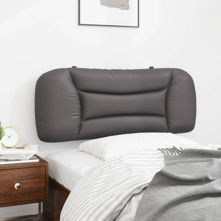 Hoofdbordkussen Kunstleer Grijs 100 cm