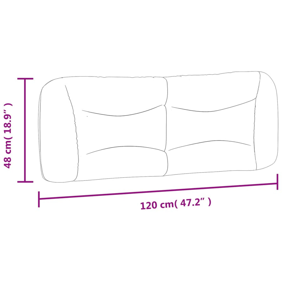Hoofdbordkussen 120 Cm Stof Grijs