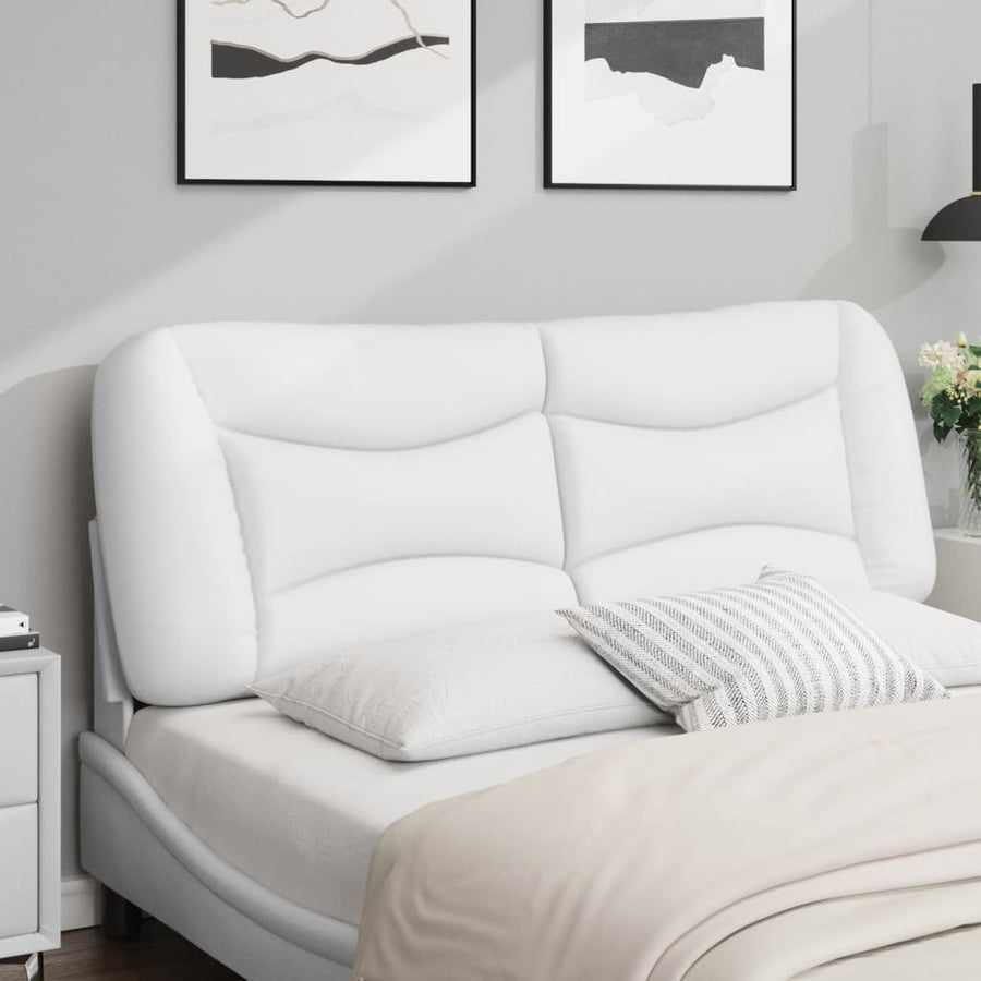 Hoofdbordkussen 120 Cm Kunstleer Wit