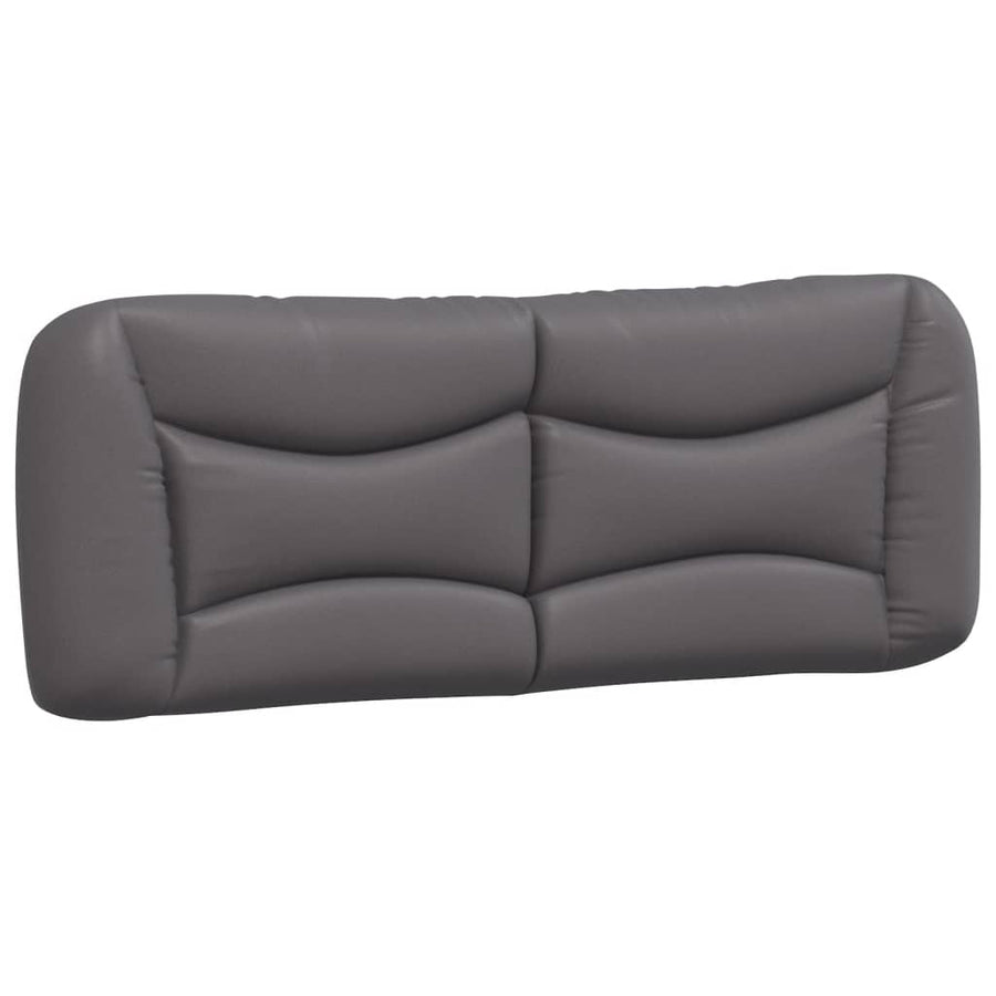 Hoofdbordkussen Kunstleer Grijs 120 cm