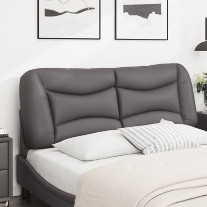 Hoofdbordkussen Kunstleer Grijs 120 cm