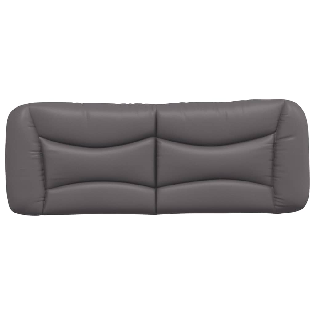 Hoofdbordkussen Kunstleer Grijs 120 cm