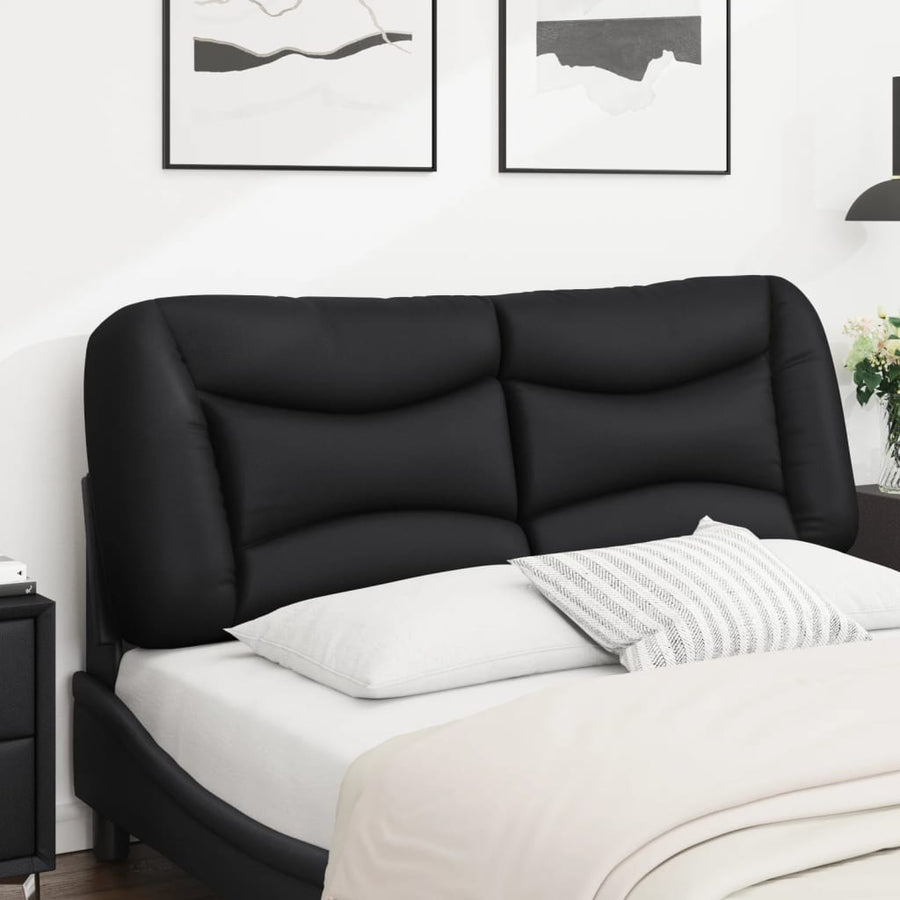 Hoofdbordkussen 140 Cm Kunstleer Zwart