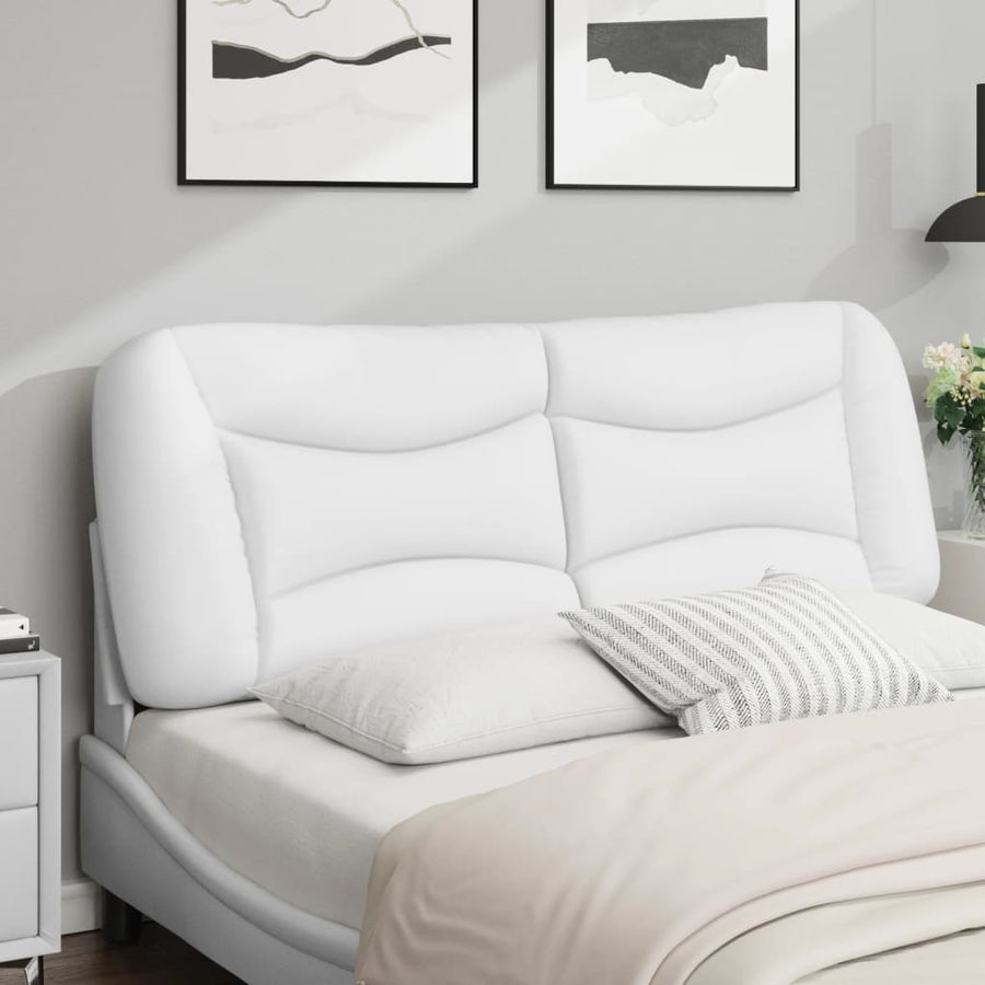 Hoofdbordkussen 140 Cm Kunstleer Wit