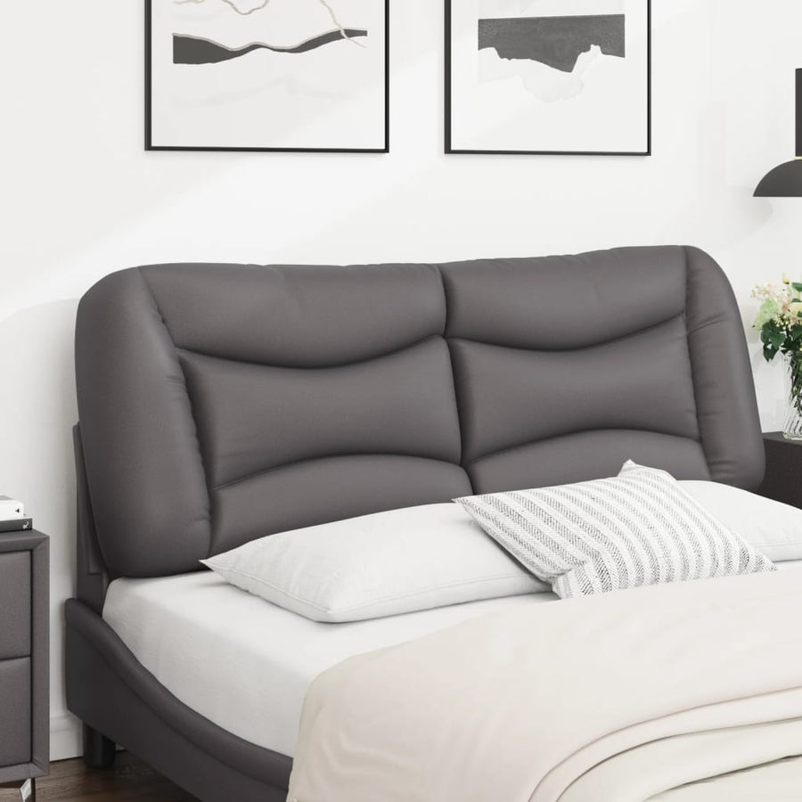 Hoofdbordkussen 140 Cm Kunstleer Grijs