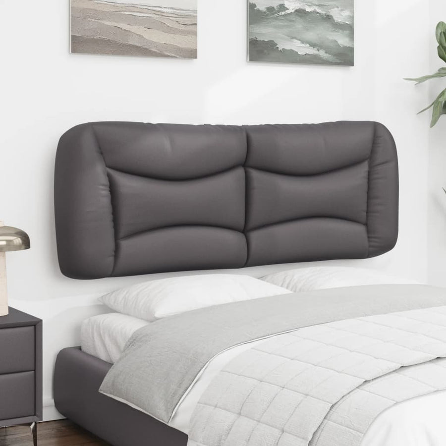 Hoofdbordkussen 140 Cm Kunstleer Grijs