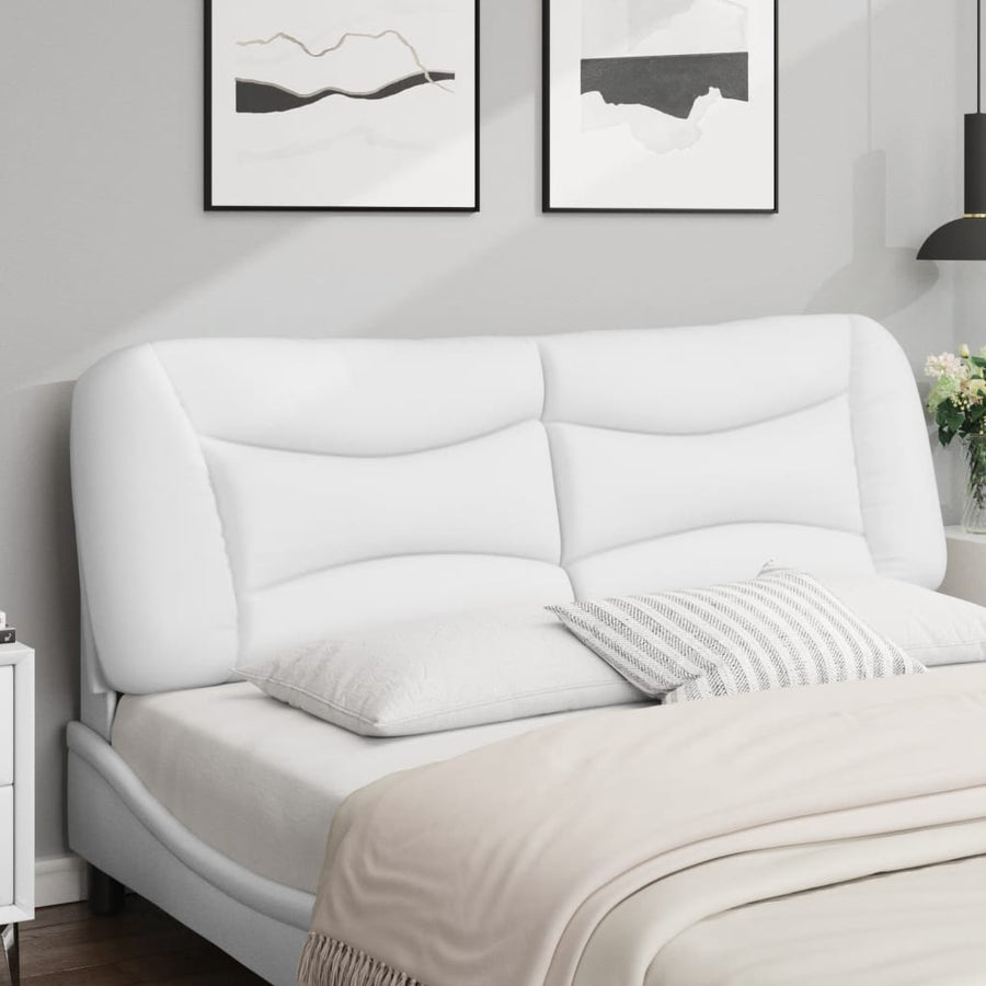Hoofdbordkussen 160 Cm Kunstleer Wit