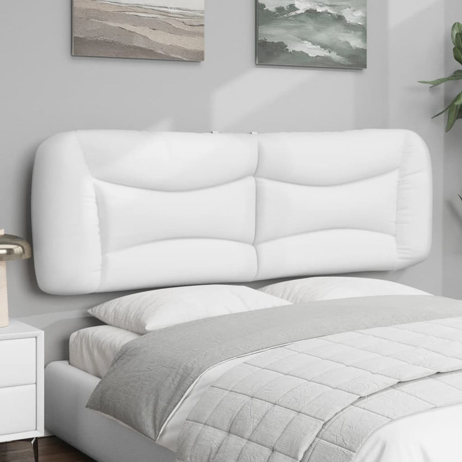 Hoofdbordkussen 160 Cm Kunstleer Wit