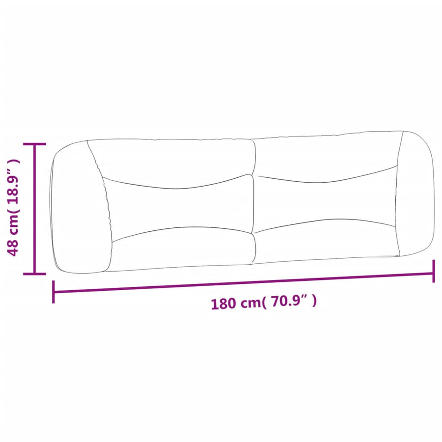 Hoofdbordkussen 180 Cm Stof Donkerbruin