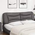 Hoofdbordkussen "Hvar" 180 cm kunstleer grijs