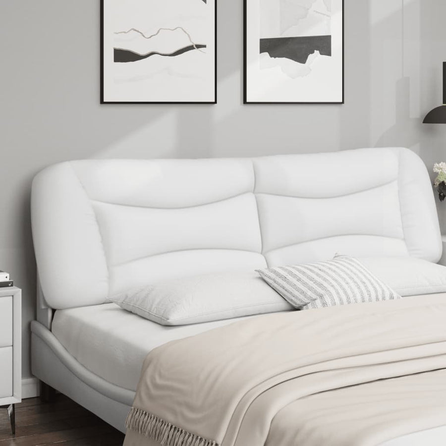 Hoofdbordkussen "Hvar" 183 cm kunstleer wit