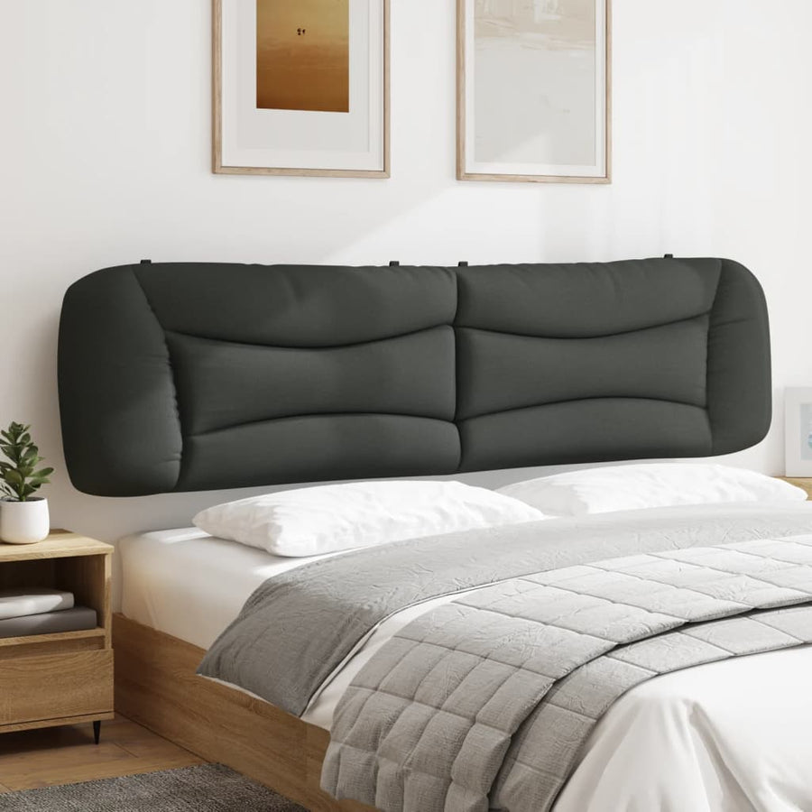 Hoofdbordkussen Stof Donkergrijs 200 cm
