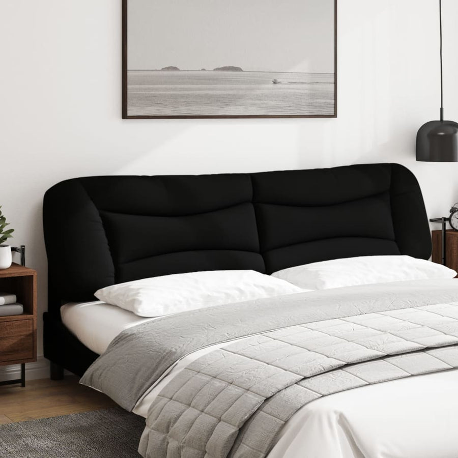Hoofdbordkussen Stof Zwart 200 cm