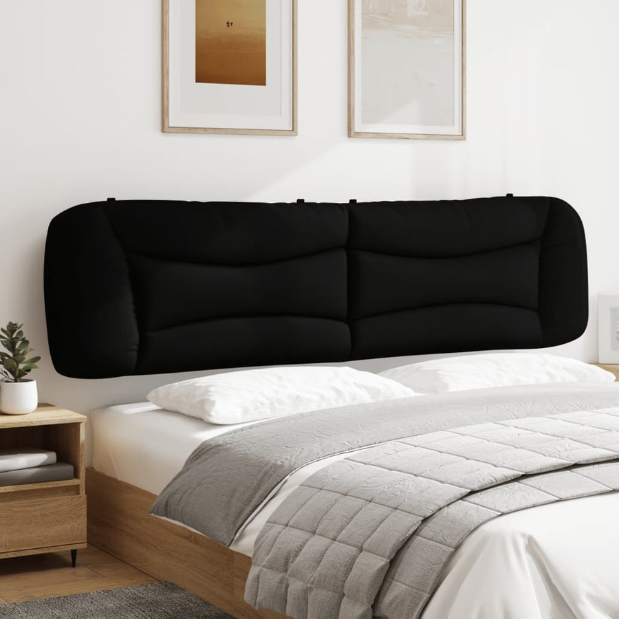 Hoofdbordkussen Stof Zwart 200 cm