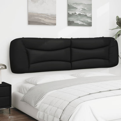 Hoofdbordkussen Kunstleer Zwart 200 cm