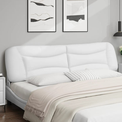 Hoofdbordkussen Kunstleer Wit 200 cm