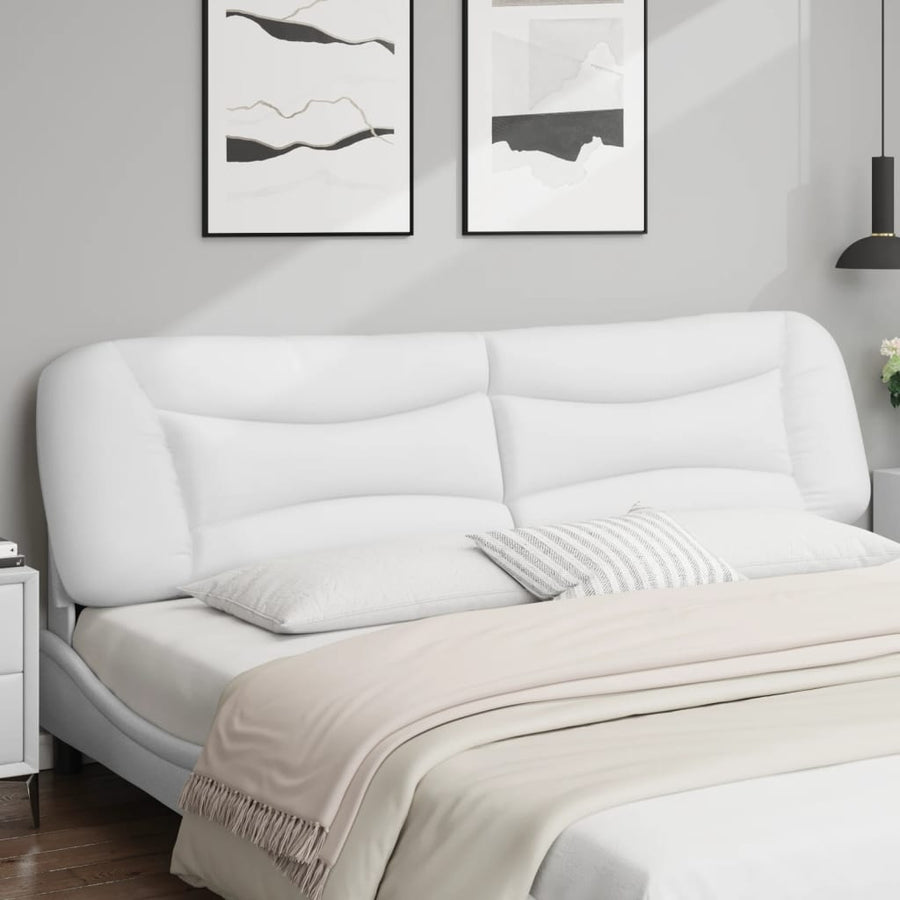 Hoofdbordkussen Kunstleer Wit 200 cm