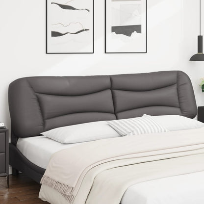 Hoofdbordkussen Kunstleer Grijs 200 cm
