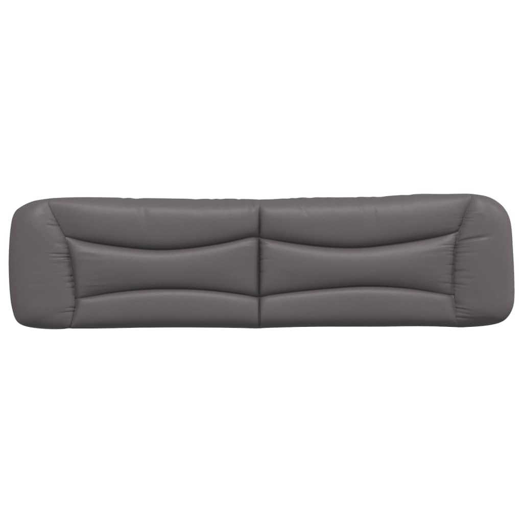Hoofdbordkussen Kunstleer Grijs 200 cm