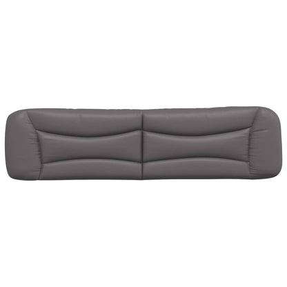 Hoofdbordkussen Kunstleer Grijs 200 cm