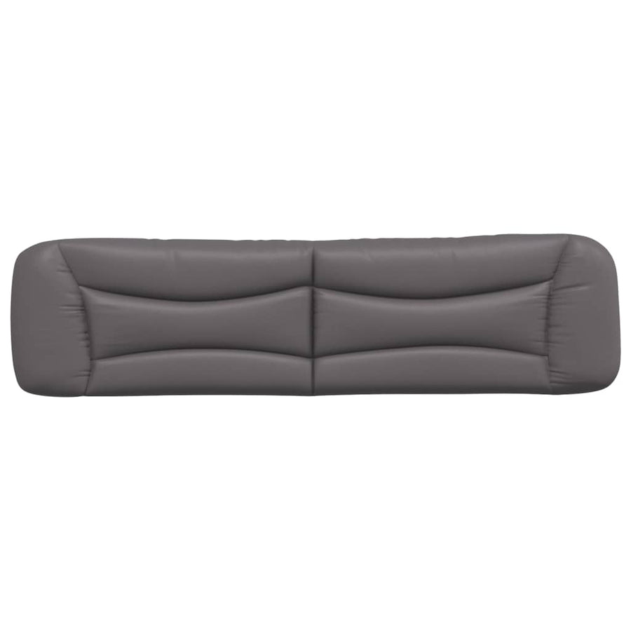 Hoofdbordkussen Kunstleer Grijs 200 cm