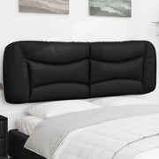 Hoofdbordkussen 152 cm kunstleer zwart