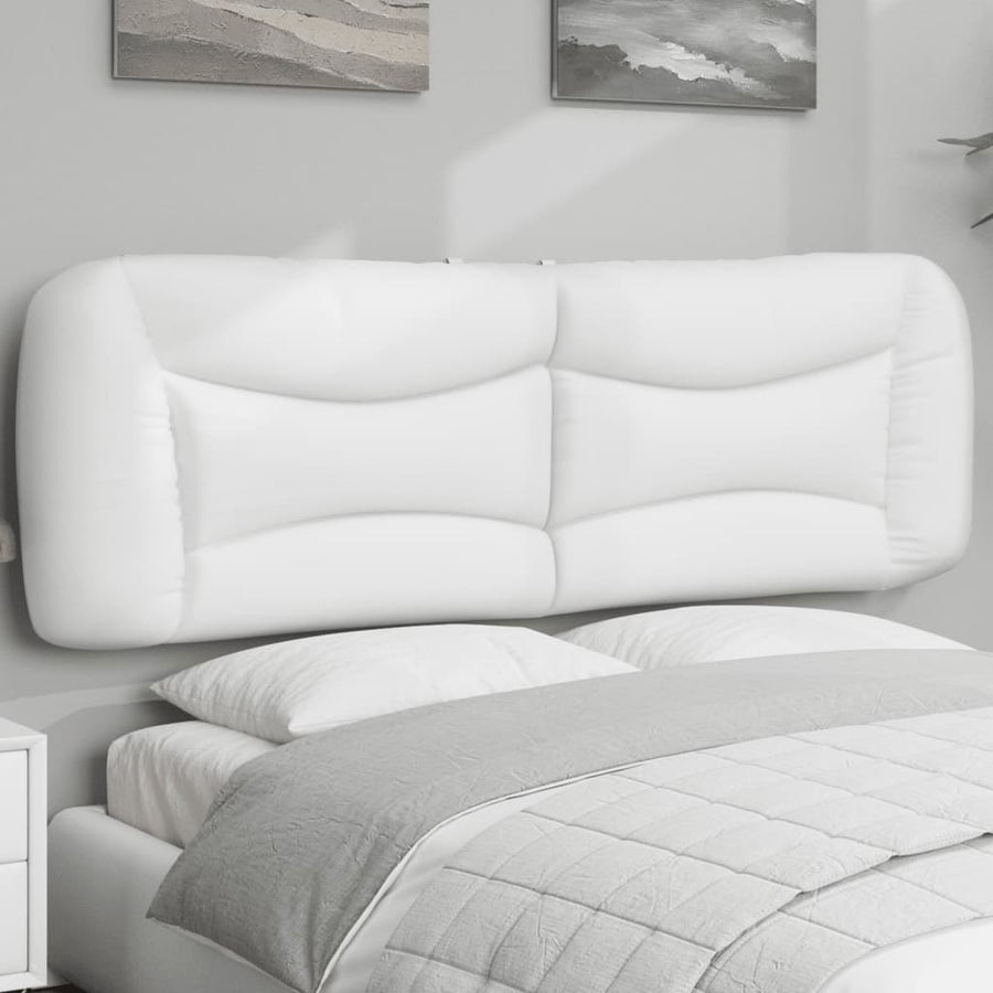 Hoofdbordkussen "Hvar" 152 cm kunstleer wit
