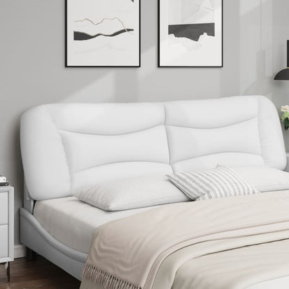 Hoofdbordkussen "Hvar" 193 cm kunstleer wit