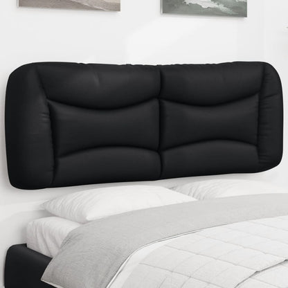 Hoofdbordkussen zwart 135 cm kunstleer