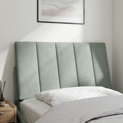 Hoofdbordkussen 80 Cm Fluweel Lichtgrijs