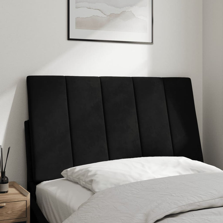 Hoofdbordkussen 80 Cm Fluweel Zwart