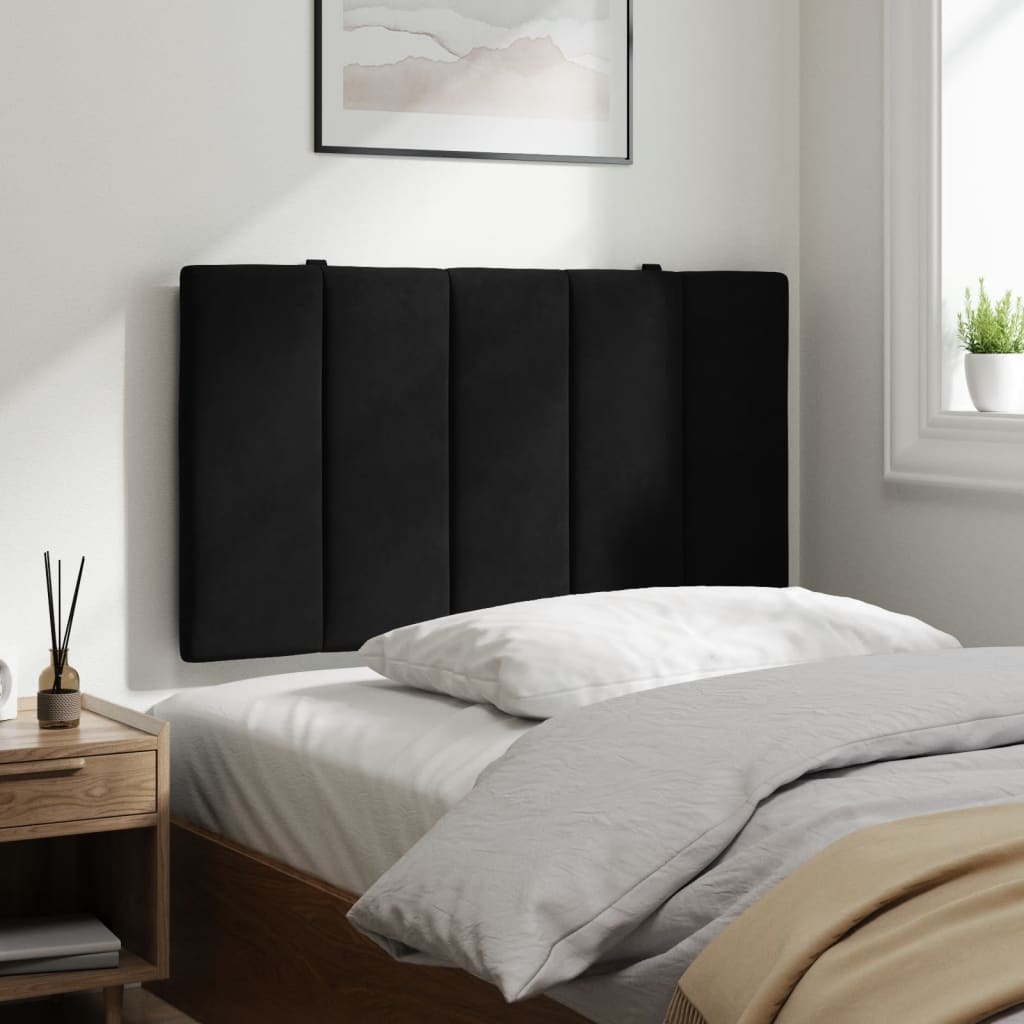 Hoofdbordkussen 80 Cm Fluweel Zwart