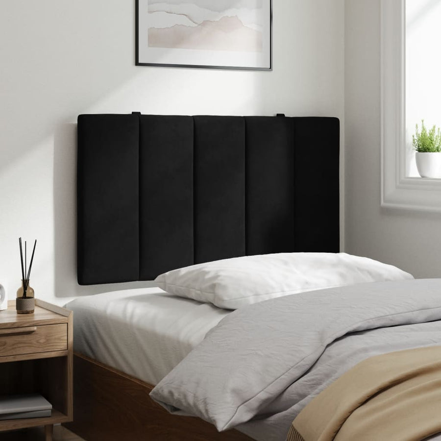 Hoofdbordkussen 80 Cm Fluweel Zwart