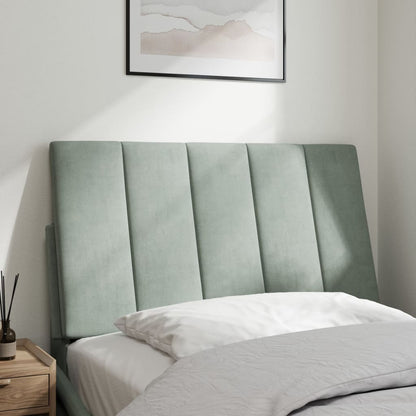 Hoofdbordkussen 90 Cm Velvet Lichtgrijs