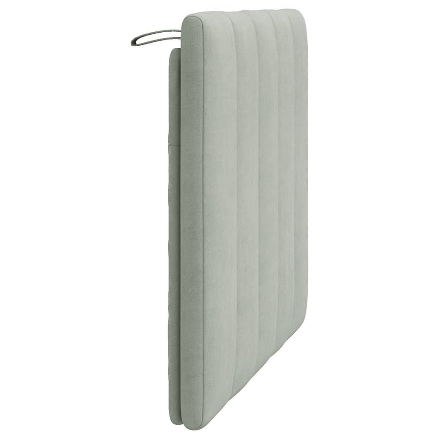 Hoofdbordkussen 90 Cm Velvet Lichtgrijs