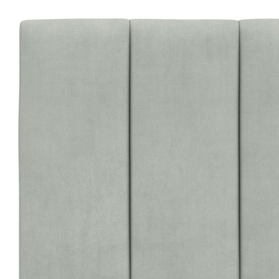 Hoofdbordkussen 90 Cm Velvet Lichtgrijs